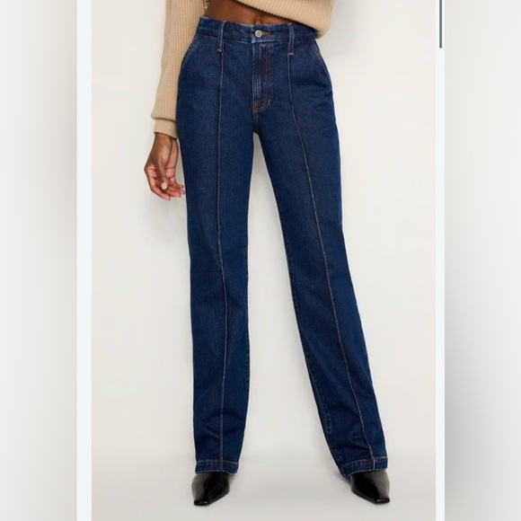 Good American Denim - Good American "Pintuck Trouser" Jeans, New With Tags, Size 0